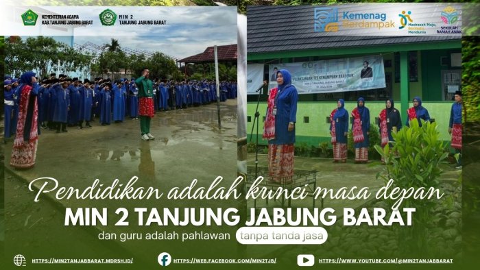 MIN 2 Tanjung Jabung Barat Gelar Upacara Peringatan Hari Pendidikan Nasional