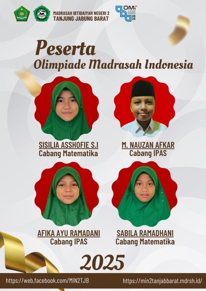 Empat Siswa MIN 2 Tanjung Jabung Barat Lolos OMI Kabupaten