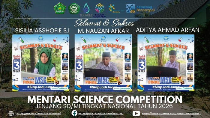 Tiga Siswa MIN 2 Tanjung Jabung Barat Lolos Mentari Science Competition 2026